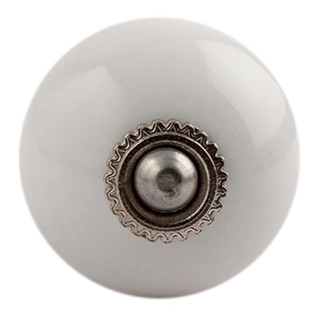 White Silver Fitting Ceramic Dresser Knob Online
